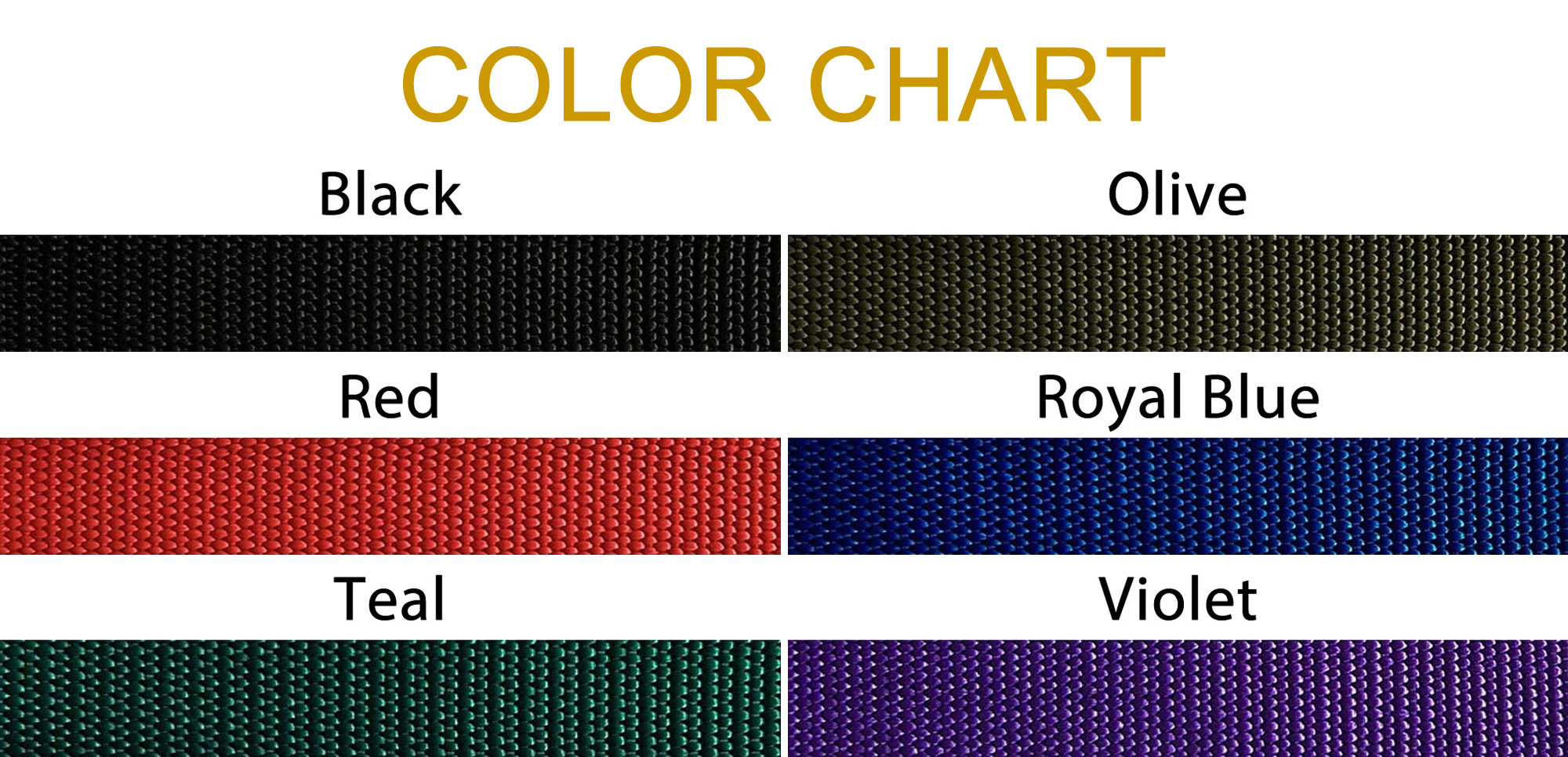 Color Chart_Hanka Harness Unicolor